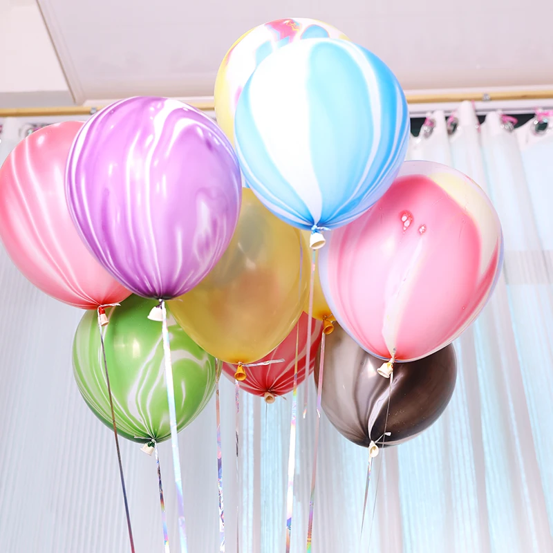 

10pcs/lot 12inch Blue Pink Agate Marble Latex Balloons Birthday Party Wedding Decoration Globos Kids Gift Agate Decor Supplies