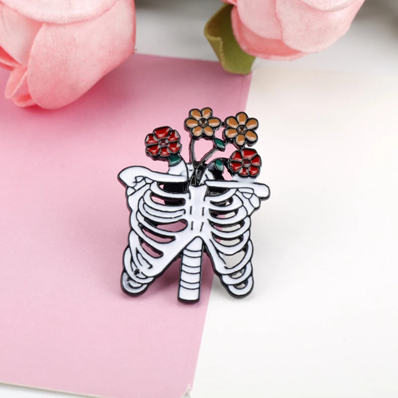 Брошь на булавке эмалированная брошь в форме органа и сердца анатомический мозг