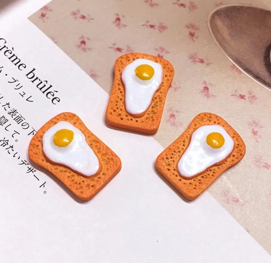 

Смола моделирование Еда DIY Хлеб на медленном огне аксессуары для яиц кабошон с плоской задней частью принадлежности для скрапбукинга «сдел...