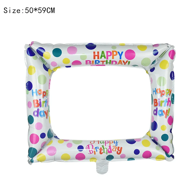 1pcs photo frame 1 шт Свадебные юбилейные вечерние фольга шарики в виде бутылок шампанского бутылки/пивная чашка/день рождения торт шары Свадебные украшения День Рождения Вечеринка - Цвет: 1pcs photo frame
