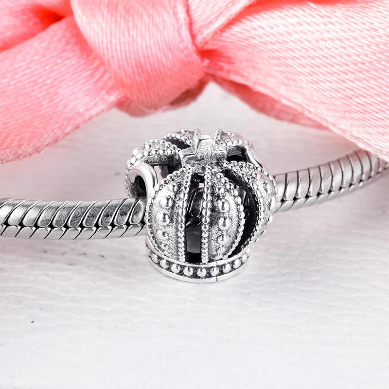 Подвеска в виде королевской короны из настоящего серебра 925 пробы металлические