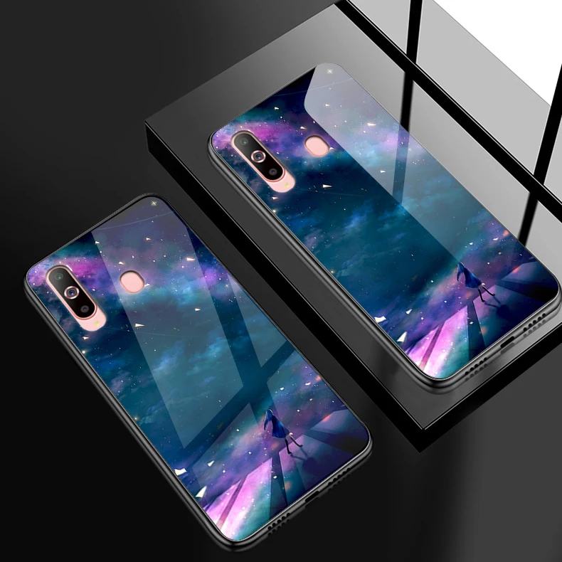W363 Чехол для телефона для samsung Galaxy A10 A20 A30 A40 A50 A6S A70 A8S A80 A90 закаленное Стекло крышка J4Plus M10 M20 M30 Note9 жесткий корпус - Color: W363