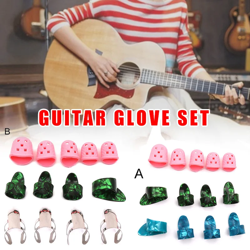 Новинка 13 шт. набор для стартера гитары медиаторы большого пальца защита