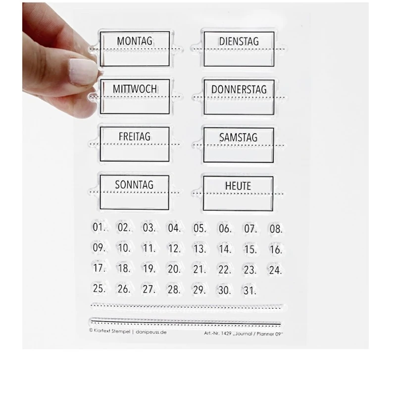 

Новинка 2021, немецкий график недели, прозрачный силиконовый штамп, печать для «сделай сам», скрапбукинг, фотоальбом, декоративные прозрачные...