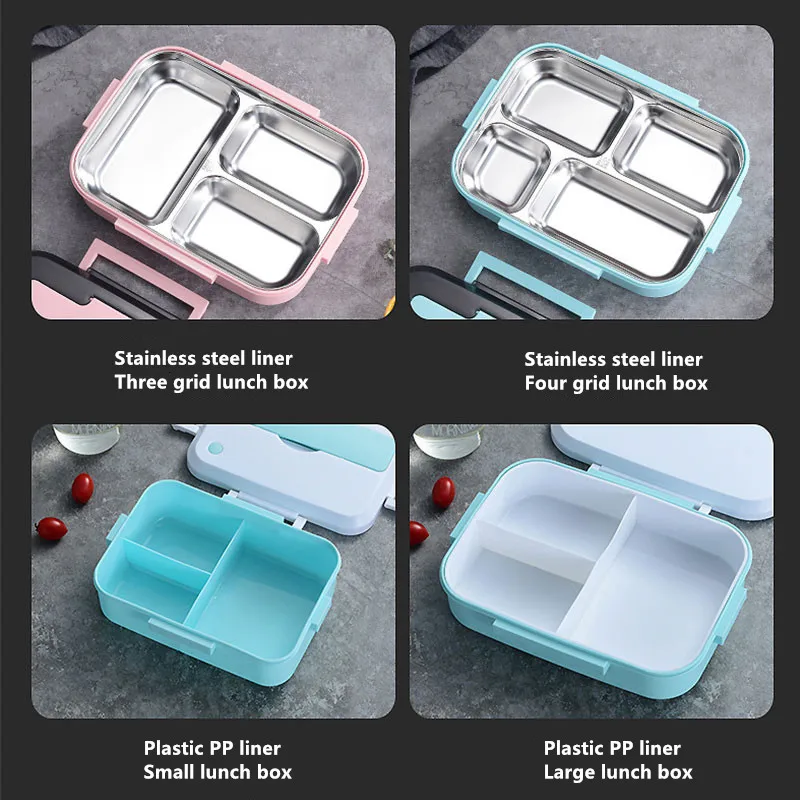 

Stainless Steel lunch Box Creative Tableware Insulation lunch Box Food Storage Box Container Picnic Box 1200ML