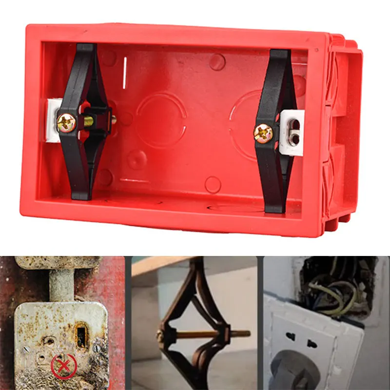 

New 6pcs 86/118 Type Switch Socket Bottom Box Repair Screw Broken Old Mounting Box Fast Recovery Simple Installation