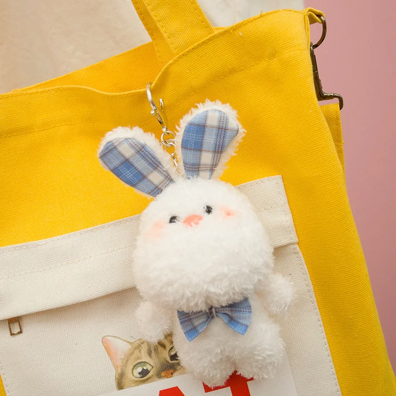 

Kawaii Pendentif animal crossing plush rabbit bear pink pig key bag pendant doll anti-extrusion washable Baby Gift to girlfriend