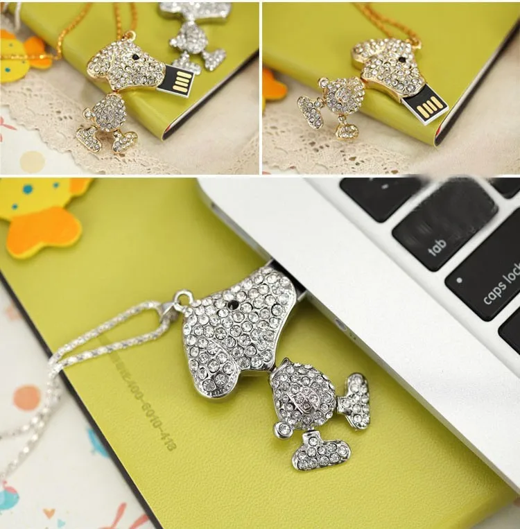 USB флеш накопитель TEXT ME Cute 32GB Crystal Mouse 4GB 8GB 16GB с драгоценными камнями подарок