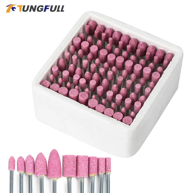 

100pcs/set Drill Grinding Head Tool Assorted Ceramic Mounted Point For Dremel Mini Drill Rotary Tools Abrasive Mounted Stone