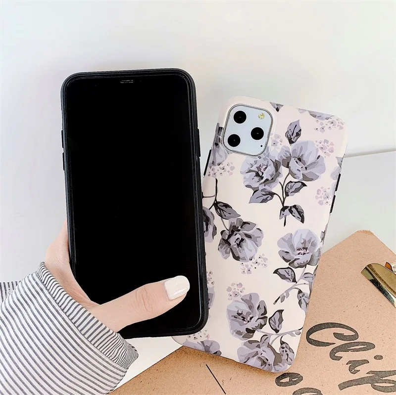 Чехол для телефона LISCN с цветами iPhone 6 6S Plus 7 8 X XS XR Xs Max 11 Pro мягкий чехол в стиле