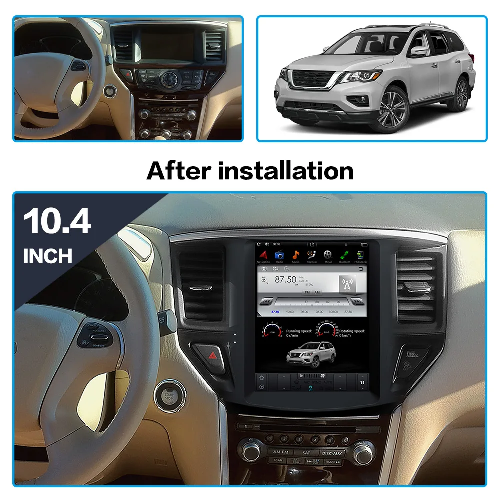 Android 7 1 экран в стиле Tesla для Nissan Pathfinder 2012 + автомобильный радио-плеер магнитофон