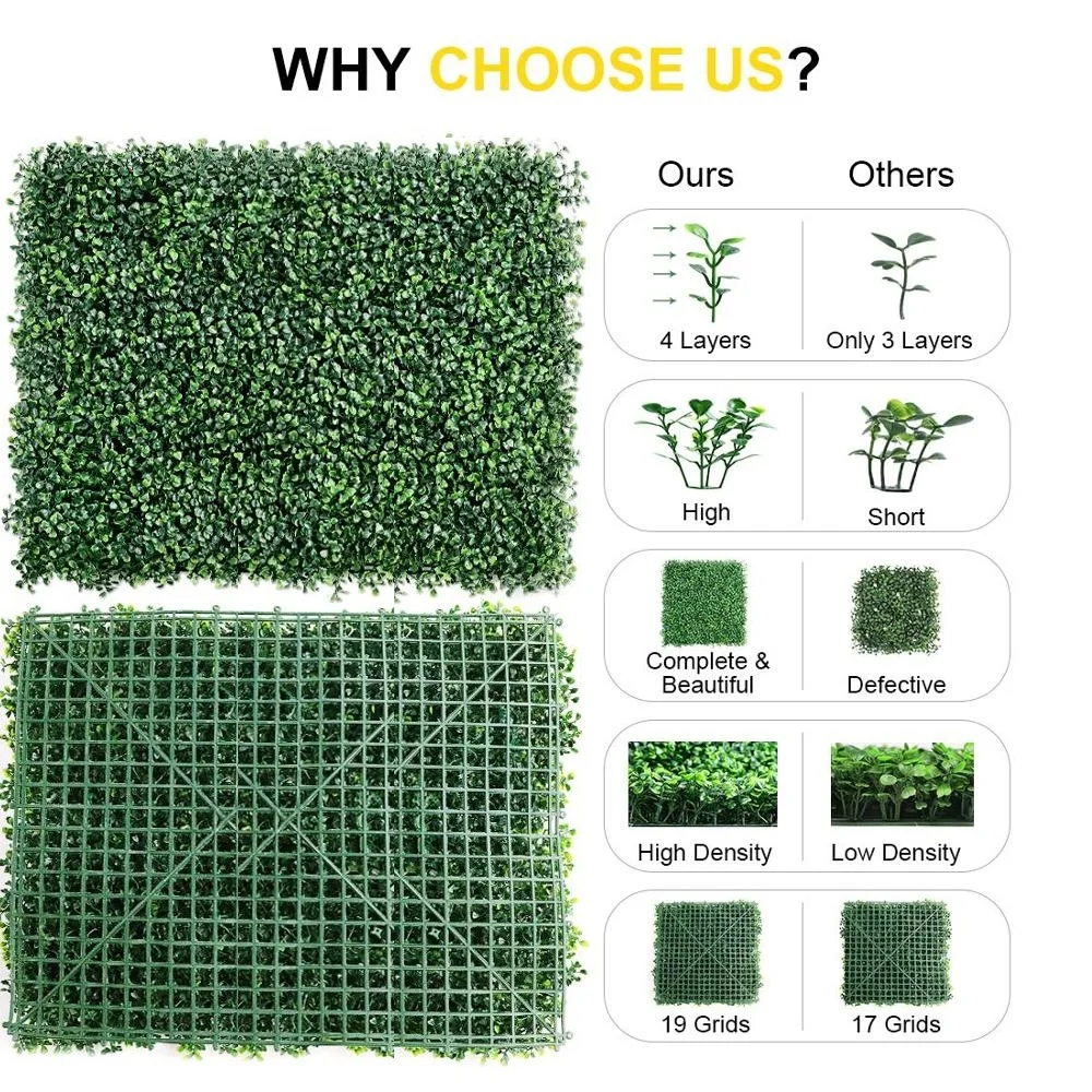 14 шт. искусственного самшита панели на открытом воздухе искусственная изгородь