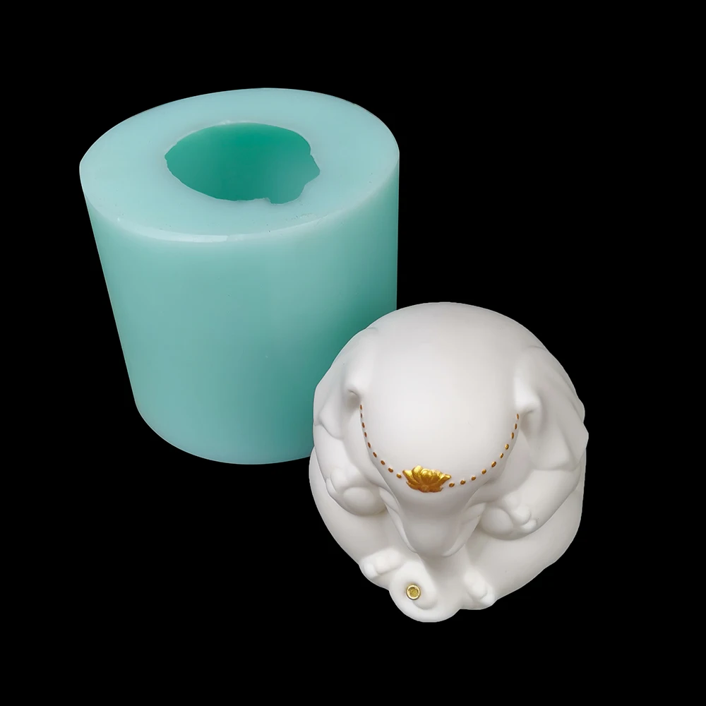 

DW0266 PRZY Molds Silicone Mold Candle 3D Elephant Animal Moulds Soap Handmade Soap Mold Clay Resin Moulds
