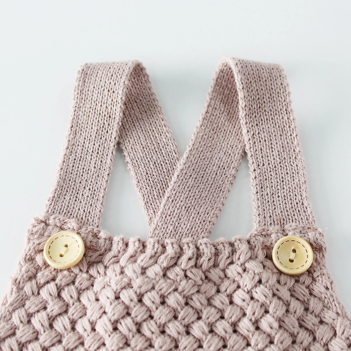 Модные подтяжки для новорожденных Комбинезоны Однотонные вязаные комбинезоны