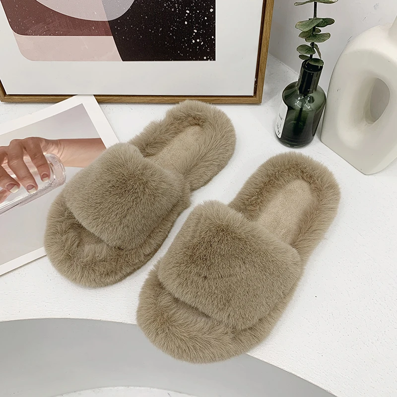 

2021 Fall/Winter New Home Fashion Plush Slippers Casual Non-slip Fashion Slippers Indoor Essential Women's Slippers women
