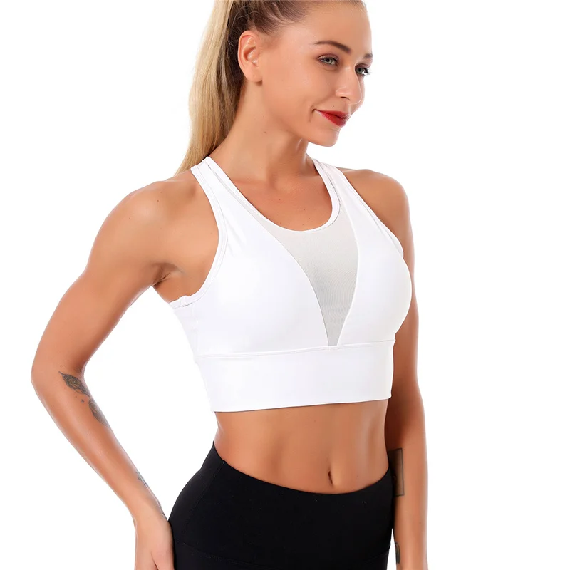 Сексуальный сетчатый бюстгальтер для йоги тренировочный жилет женский