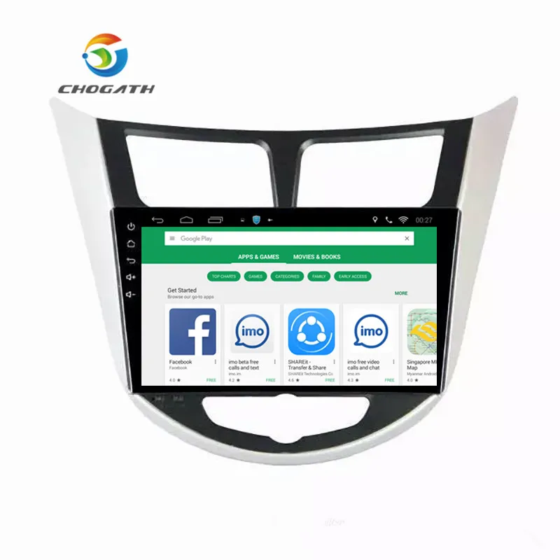 ChoGath 2 din 4 ядра Android 8 0 автомобильный проигрыватель с радио и GPS для Hyundai Accent Verna Solaris