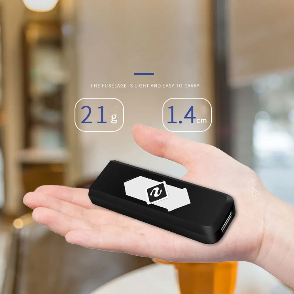 USB зарядка Зажигалка электронные зажигалки для сигарет бездымного Беспламенного