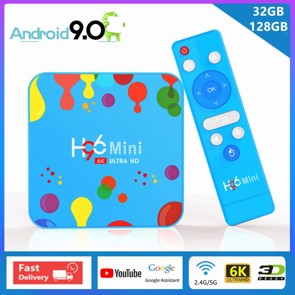 2021 новый протектор для экрана сенсорного ТВ коробка Android 9 0 6K 2 4G &amp 5G Wi-Fi приемник 4