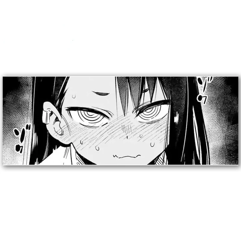 

Cartoon Anime Nagatoro Blush Slap Funny Car Sticker Waterproof JDM VAN RV Decal Window Bumper Laptop DIY bumper bodywork auto