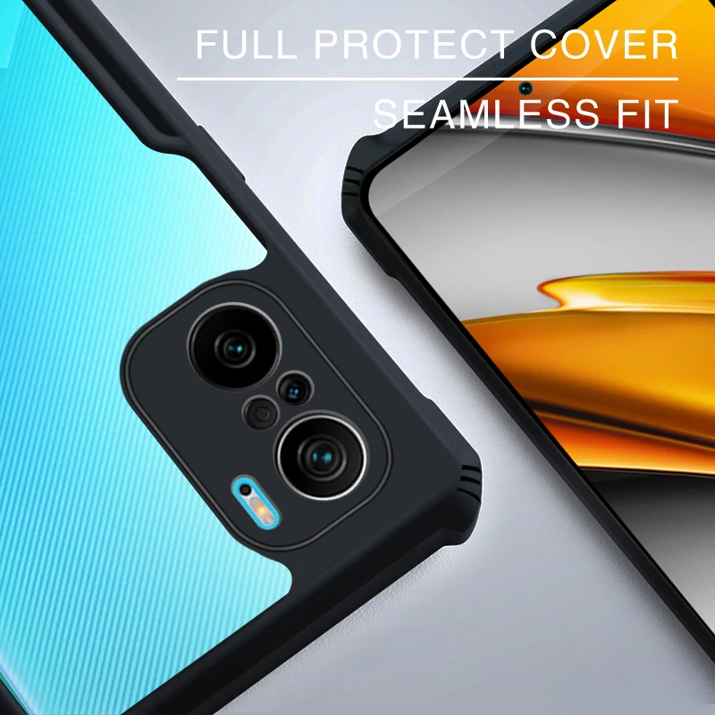 Rzants For Xiaomi POCO F3 Mi 11i Redmi K40 Redmi K40 Pro Case Hard [Beetle] Hybrid  Slim Clear Crystal Cover Thin