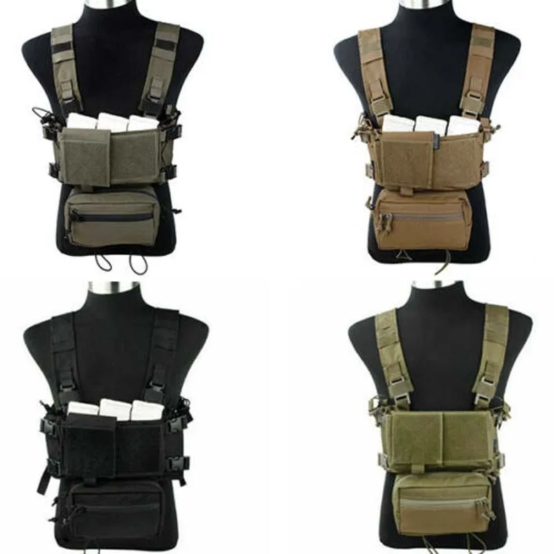 

TMC Lightweight Tactical Vest SS Modular Chest Rig Set A Chest Hanging Matte RG/CB/BK/KK Cordura 500D fabric
