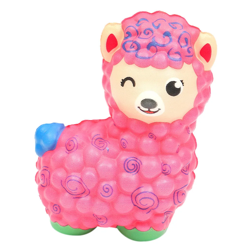 Pink Jumbo овца альпака мягкие куклы милые красочные медленно поднимающиеся игрушки животных Ароматические Изысканный детский подарок - Цвет: Pink