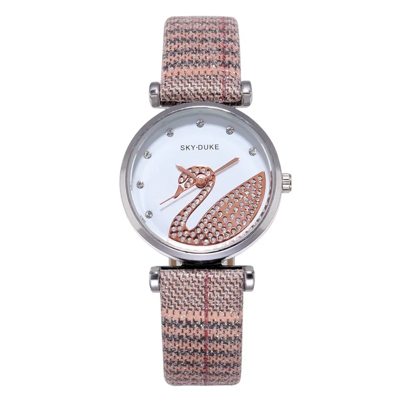 

like hot cakes school students han edition contracted fashion small and pure and fresh temperament silver swan watch