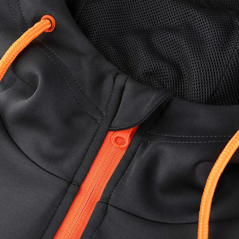 Мужская ветрозащитная велосипедная куртка с капюшоном на молнии