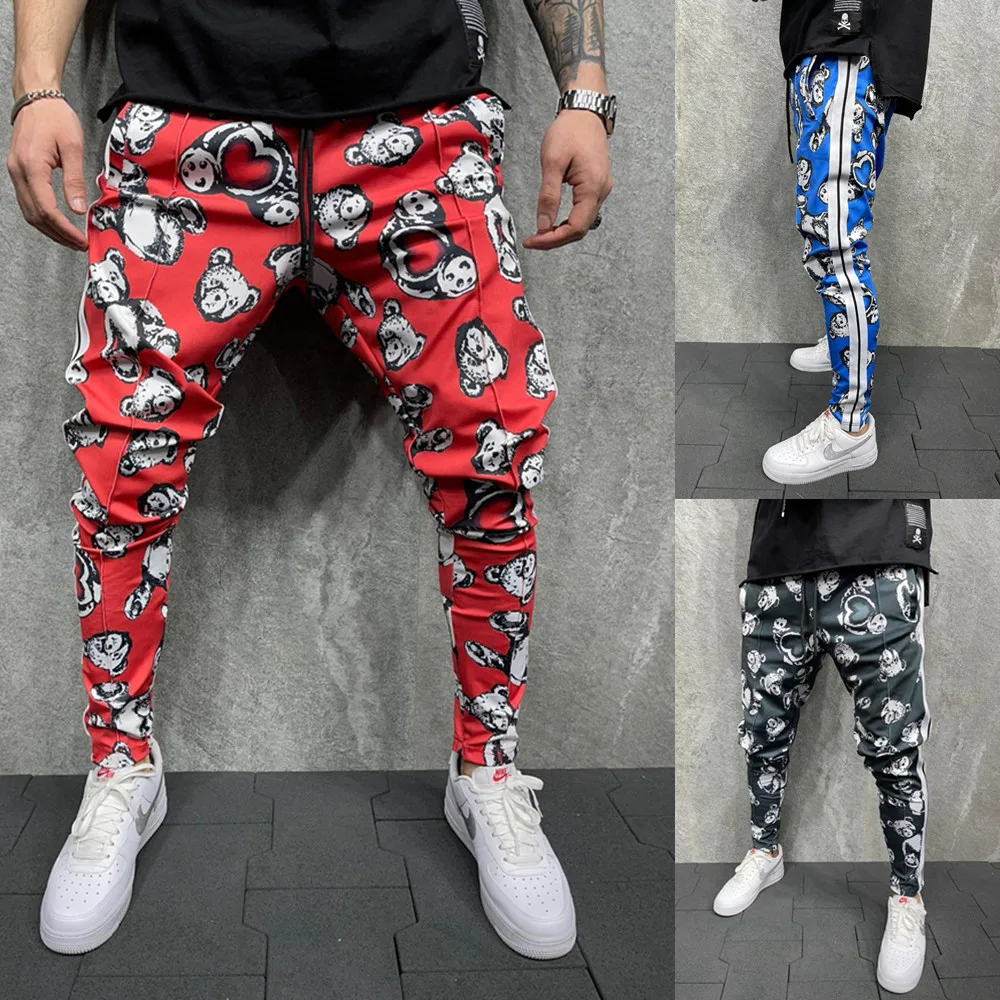 

2021 New European And American Sports Leisure Hip hop Leggings 3D Digital Printing Men's Trousers