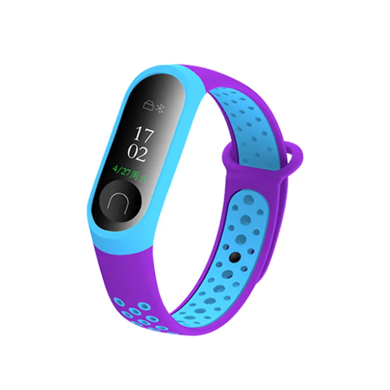 10 видов цветов сменный Силиконовый Сетчатый браслет ремешок для часов Xiaomi Mi Band 3/4