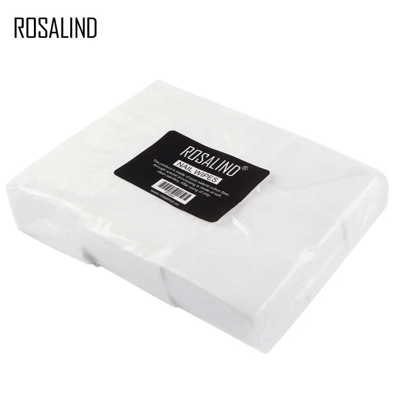 ROSALIND 900 шт./лот салфетки для снятия лака ногтей хлопок без ворса инструмент