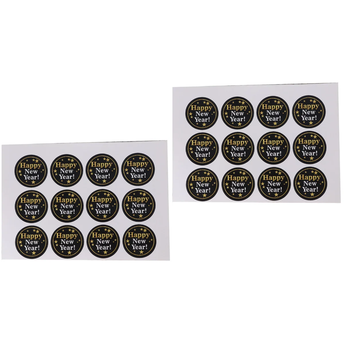 

288 PCS 2020 HAPPY NEW YEAR Round Black Seal Sticker DIY Cookie Bags Labels Round Adhesive Sealing Baking Packaging Envelope
