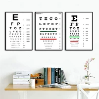 modern eye test snellen chart best eyes test deals poster and prints art paintings wall pictures for living room home decor