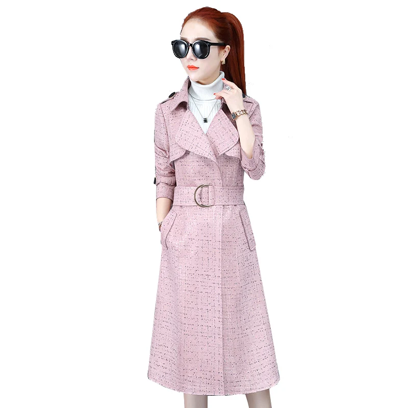 

Высококачественная ветровка, новинка, Осень-зима, Повседневная модная трендовая Женская приталенная куртка в стиле девушки средней длины, ...