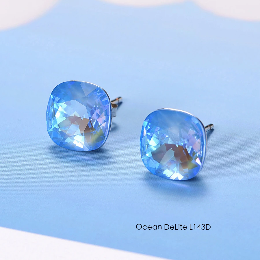 Кристаллы от Swarovski серьги гвоздики для женщин новая мода стерлингового серебра
