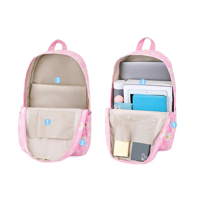 

Lightweight Water Resistant School Backpacks for Teen Girls Japanese Style Floral Printed High School Bookbags kids Bags Satchel