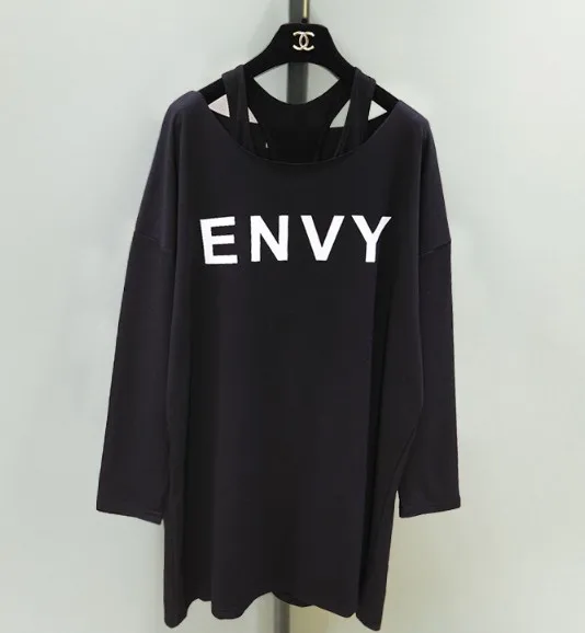 Новинка комплект из двух предметов простая весенне осенняя женская футболка с