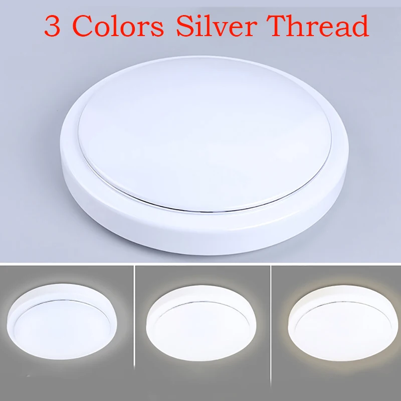 

24/36/48W Modern LED Ceiling Lamps Round Silver Gold Thread Bedroom Living Room Ceiling Light Home Indoor Lighting Fixture