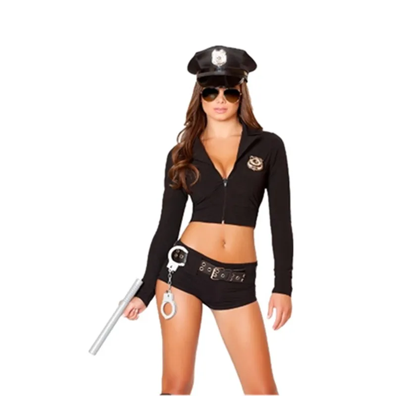 

Sexy Policewoman Fancy Dress Halloween Fantasy Party Military Police Cop Officer Cosplay Costume Stage Performance