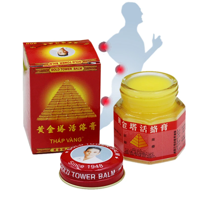 Вьетнамский бальзам с золотой башней 2 шт. тигровый активный крем массаж мышечные