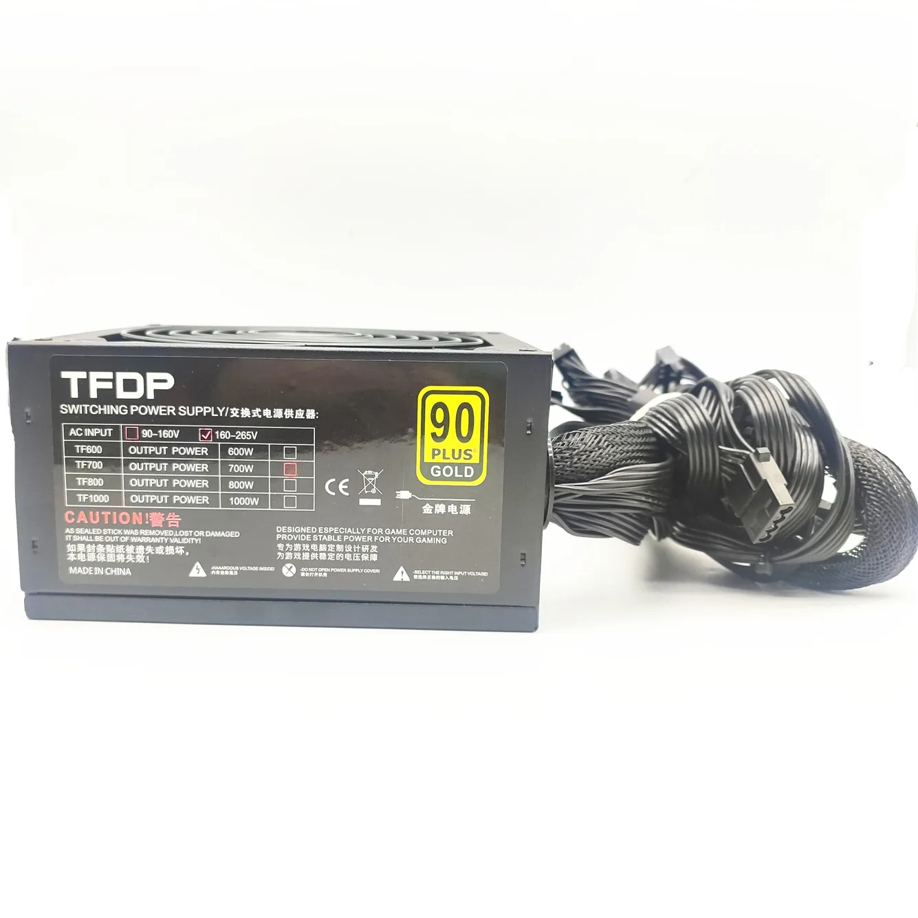 700W Quiet 140mm LED Fan ATX 12V Gaming Game Power Supply Un