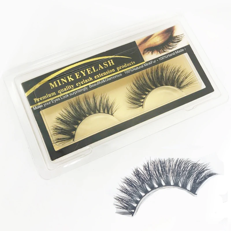 1 пара 3D черные норковые ресницы Толстые Накладные длинные натуральные для