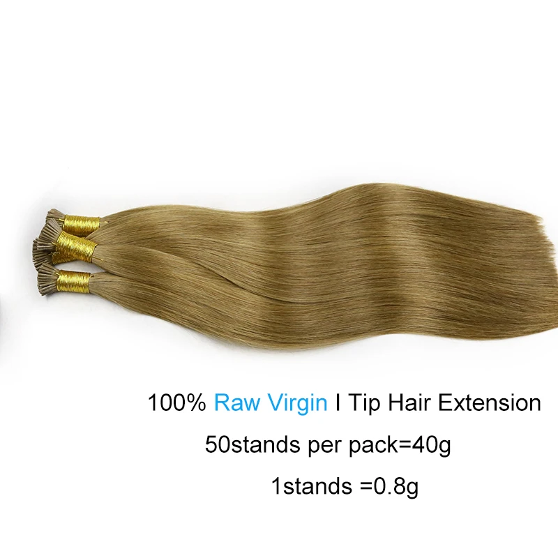 Прямые I-образные волосы для наращивания QHP 0 8 г/шт. 50 шт./компл. кератиновые