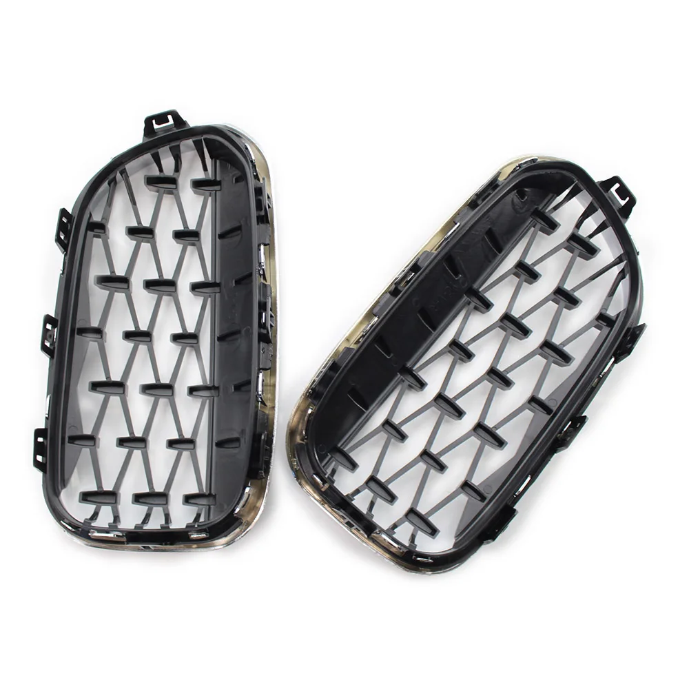 

For BMW F20 F21 2015-2017 Latest Style Front Kidney Chrome Grille Diamond Meteor