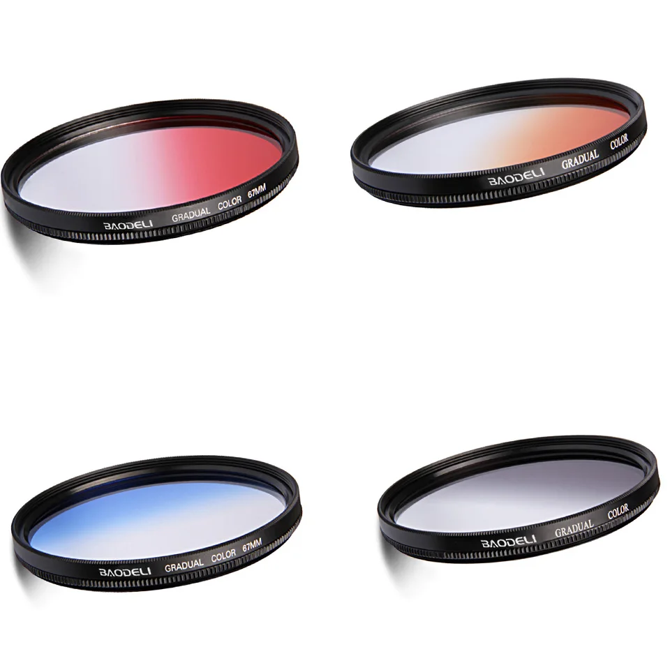 GND FOUR COLORS BAODELI фильтр для объектива, концепция Nd Fld MC Uv Macro Star Polarisatie 49 52 55 58 62 67 72 77 82 мм для Nikon Canon sony аксессуары - Цвет: GND FOUR COLORS