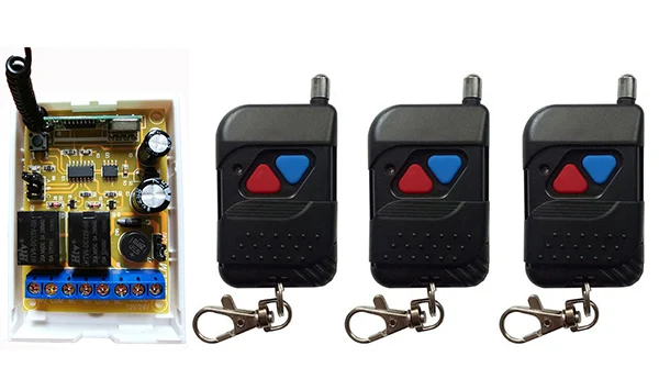 Wireless RF Remote Control Light Switch 10A Relay Output Radio DC12V DC24V 2 CH Channel 2CH Receiver Module +Transmitter/ window |