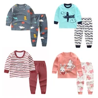 1 7years toddler little girls pijamas boys dinosaur pajamas sets baby sleepwear children clothing set kids winter autumn pyjama