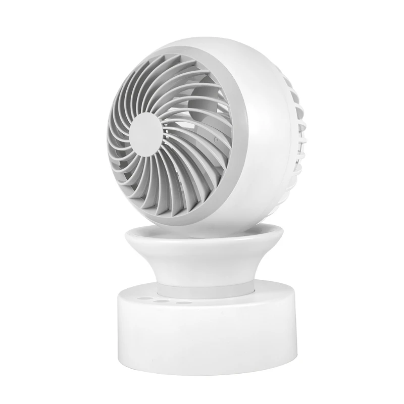 

Personal Portable Table Fan w/ Night Light Desktop Cooling Fan Air Conditioner Fan USB Rechargeable Fan for Home Office