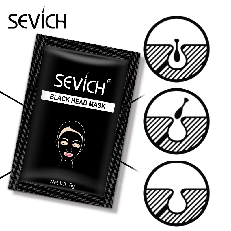 Sevich 5 шт./партия, маска для удаления угрей лица, уход за лицом, уголь, глубокое очищение для AcneScars